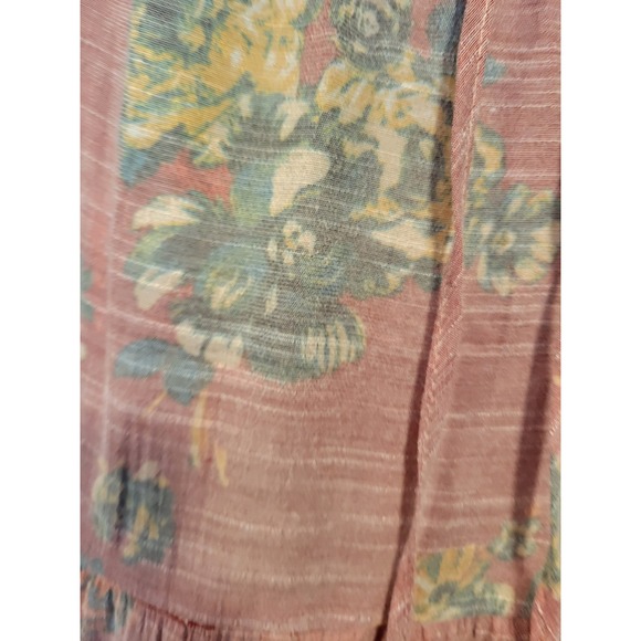 Hannah XL Faded Red Floral Boho Sleeveless Tunic Blouse Hippie‎ Festival Prairie - Picture 5 of 6